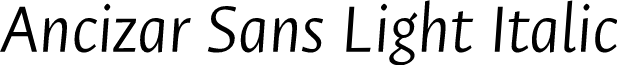 Ancizar Sans Light Italic