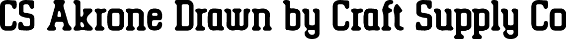 CSAkroneDrawn-Regular Demo
