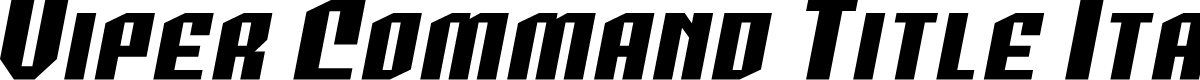 Viper Command Title Italic