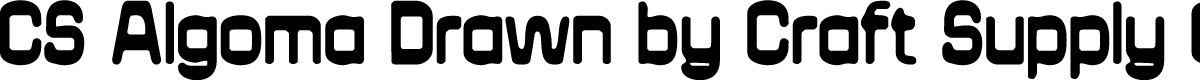 CSAlgomaDrawn-Regular Demo