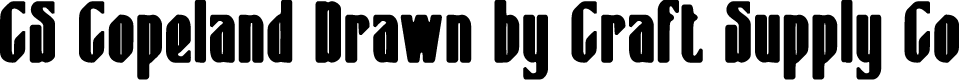CSCopelandDrawn-Regular Demo