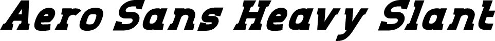 Aero Sans Heavy Slant