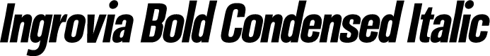 Ingrovia Bold Condensed Italic