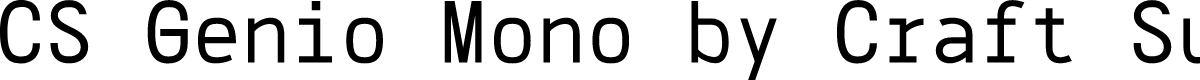 CS Genio Mono Regular