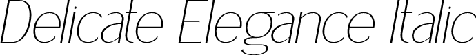 Delicate Elegance Italic