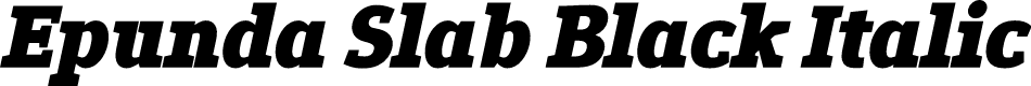 Epunda Slab Black Italic