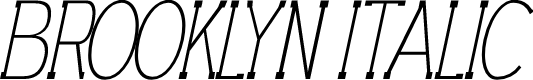 BROOKLYN Italic