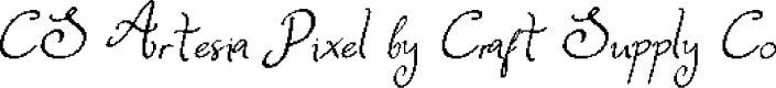 CSArtesiaPixel-Regular Demo