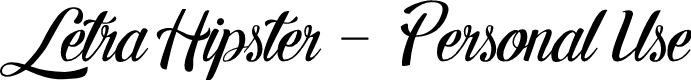 Letra Hipster - Personal Use