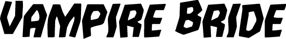 Vampire Bride Staggered Italic
