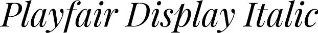 Playfair Display Italic