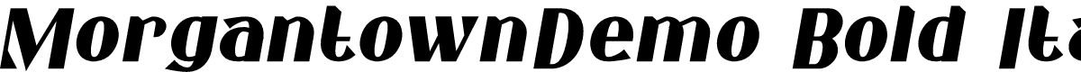 MorgantownDemo Bold Italic