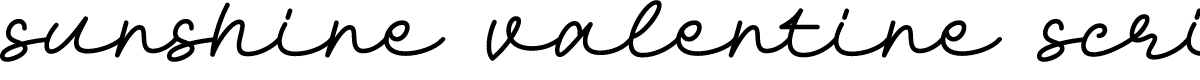 Sunshine Valentine Script Reg