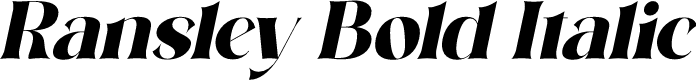 Ransley Bold Italic