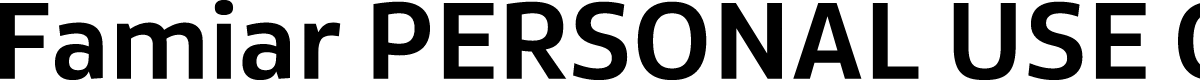 Famiar PERSONAL USE ONLY SemiBold