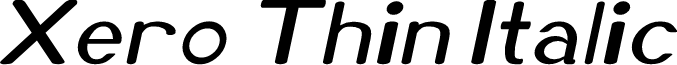 Xero Thin Italic