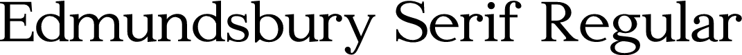 Edmundsbury Serif Regular