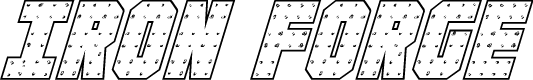 Iron Forge Outline Italic