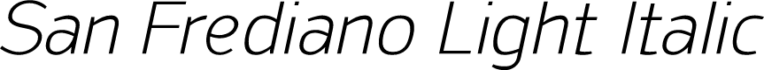 San Frediano Light Italic