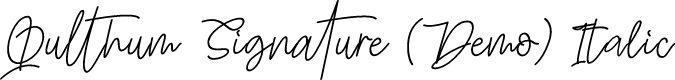 Qulthum Signature (Demo) Italic