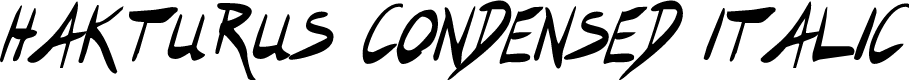 Hakturus Condensed Italic