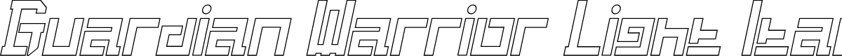 Guardian Warrior Light Italic