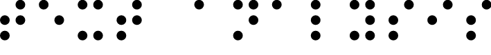 Braille fonts