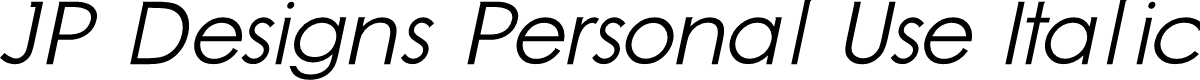 JP Designs Personal Use Italic