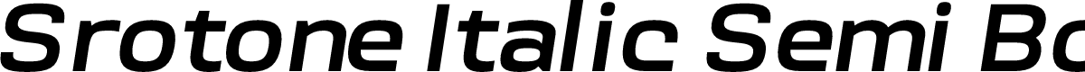 Srotone Italic Semi Bold