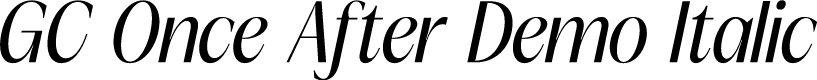 GC Once After Demo Italic