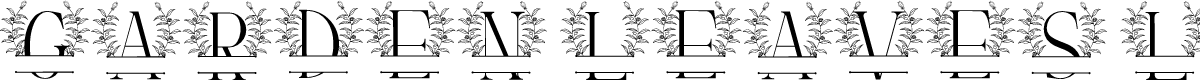 Garden Leaves Line Monogram