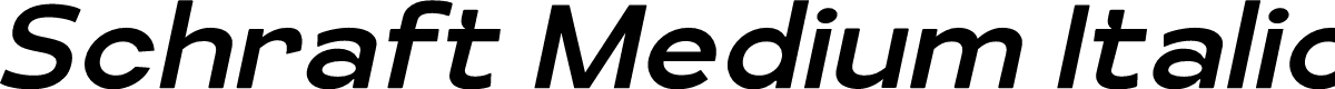 Schraft Medium Italic