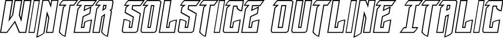 Winter Solstice Outline Italic