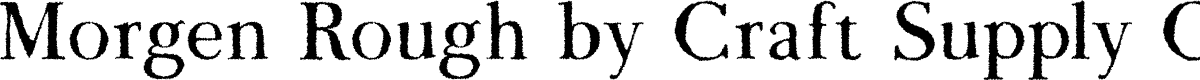 Morgen Rough Regular Demo