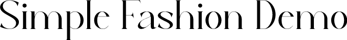 Simple Fashion Demo