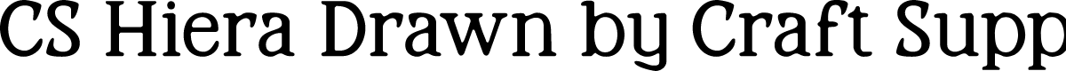 CSHieraDrawn-Regular Demo