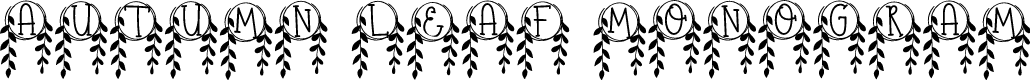 Autumn Leaf Monogram
