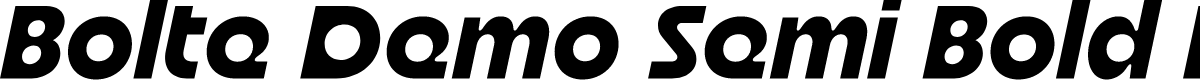 Bolte Demo Semi Bold Italic