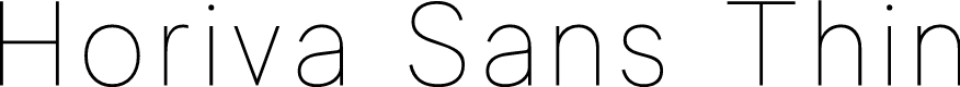 Horiva Sans Demo Thin