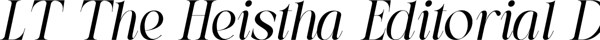 LT The Heistha Editorial Demo Italic