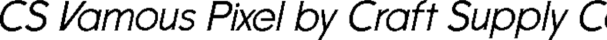 CSVamousPixel-Regular Demo