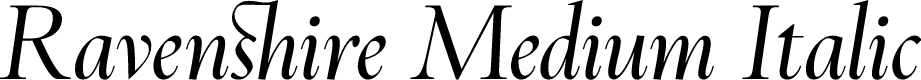 Ravenshire Medium Italic