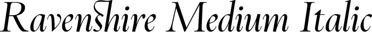Ravenshire Medium Italic