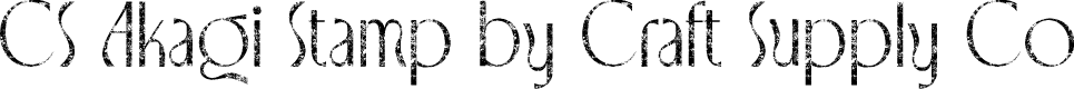 CSAkagiStamp-Regular Demo