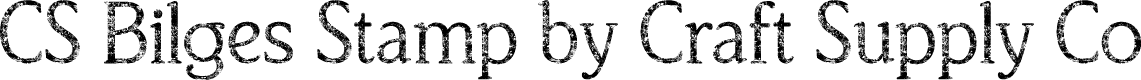 CSBilgesStamp-Regular Demo