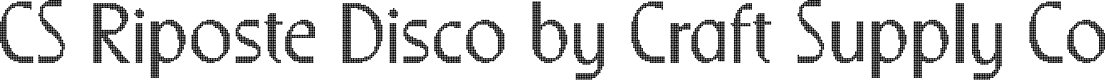 CSRiposteDisco-Regular Demo