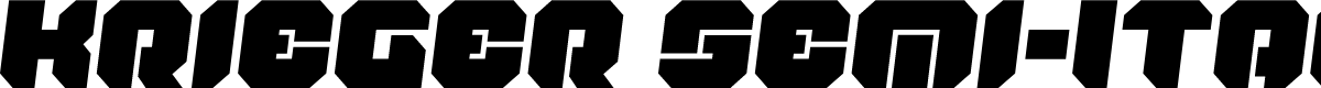 Krieger Semi-Italic