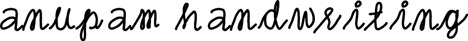 anupam handwriting