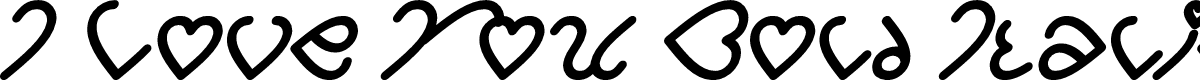 I Love You Bold Italic