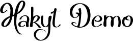 Hakyt Demo